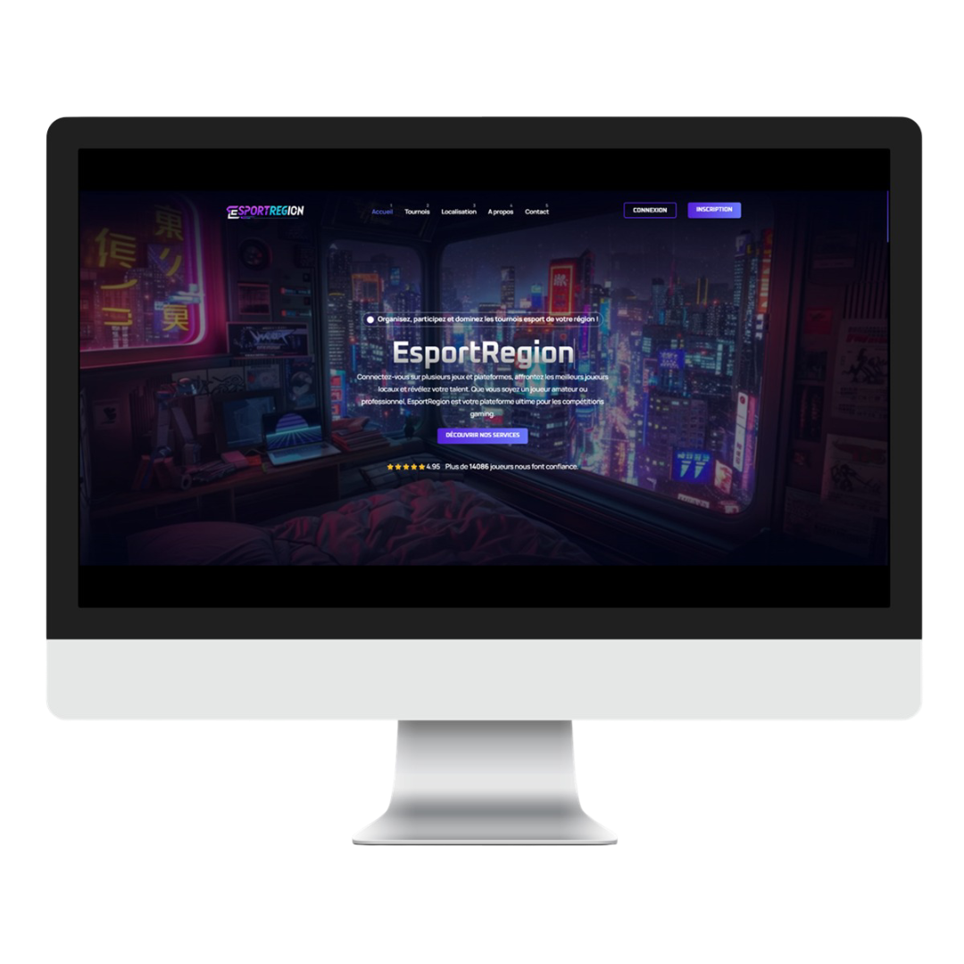Capture d'écran du site EsportRegion